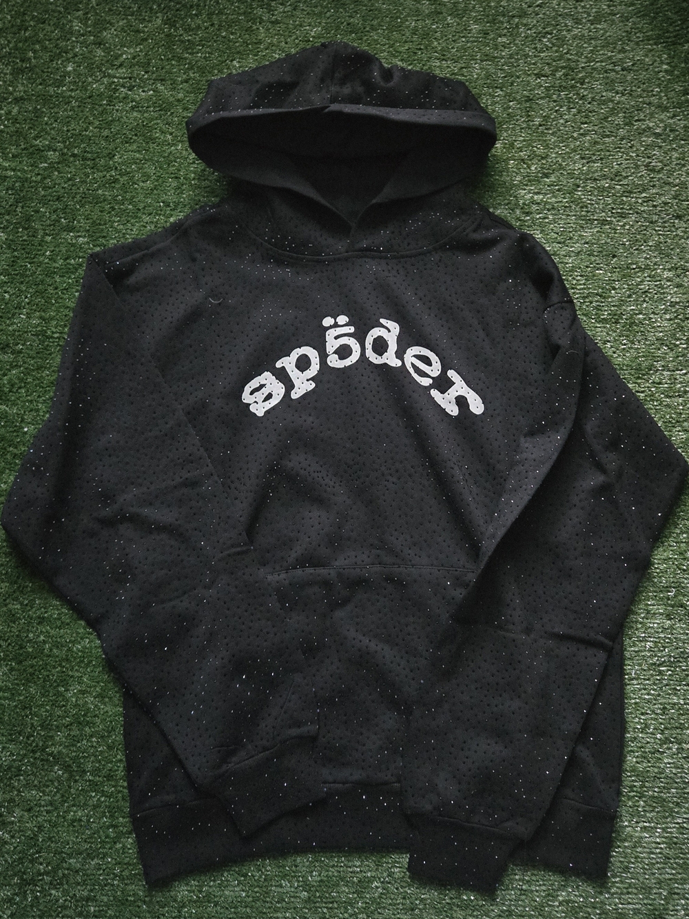 Real Black VVS Sp5der Hoodie Size Meduim